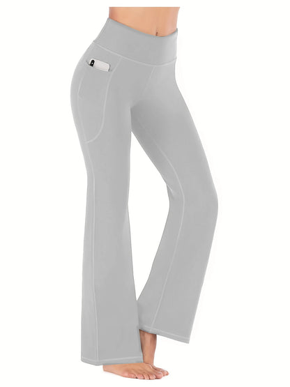 Bootcut Yoga Pants for Women High Waisted Yoga Pants with Pockets for Women Bootleg Work Pants Workout Pants