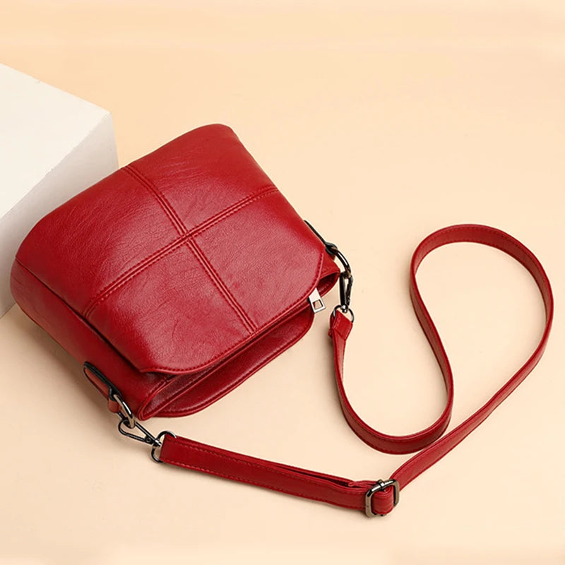Women's Bags Retro Design Crossbody Bag Trend Quality PU Leather Bucket Shoulder Bags Small Handbags for Women