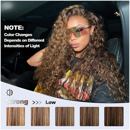 4/27 Bundles Brazilian Hair Bundles Highlight Honey Blonde Human Hair Bundle Weave Double Weft Deep Wave Virgin Hair Weaves