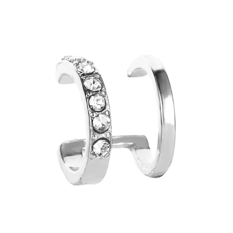 Fashion Exquisite Rhinestone Decor Ear Cuff earring for Woman Ear 2022 Summer New Arrival Christmas Jewelry Gift