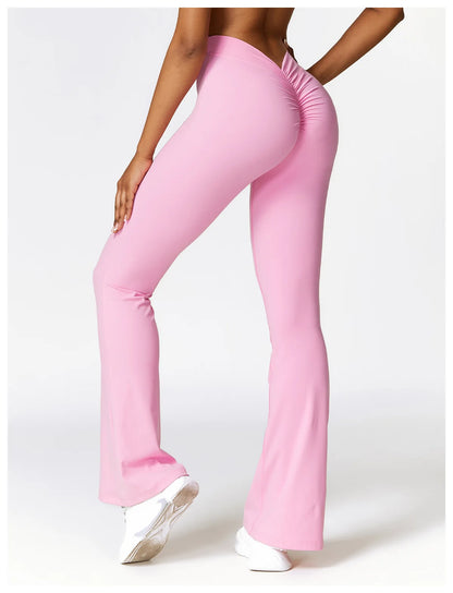 Yoga Leggings Flared Pants Women High Waist Slim Female Workout Long pant Gym Push Up Fitness Running Quick Dry SportWear