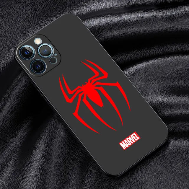 phone Cases for iphone 14 case 11 12 15 Pro XS Max 8 13 Mini X SE 7 16 Plus funda Antiscratch cover Spider Man Fashion Cool Logo