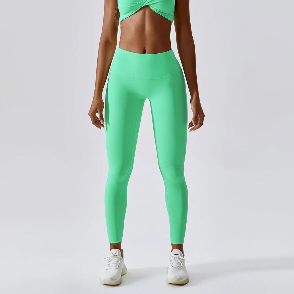 Women's Yoga Pants Nude Feeling Running Speed Dry Buttock Lifting Fitness Pants High Waist Tight Gym Push-Up Sweat Pants
