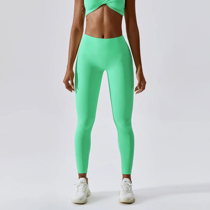 Women's Yoga Pants Nude Feeling Running Speed Dry Buttock Lifting Fitness Pants High Waist Tight Gym Push-Up Sweat Pants