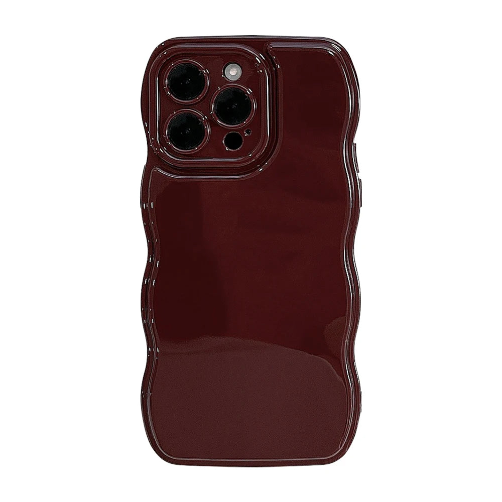 New Men Women Wave Phone Case For iPhone 12 13 14 15 16 Pro Max Shockproof Dissipate Heat Silicone Soft Cases Protective Shell