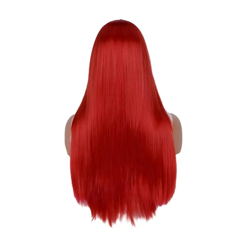 I's a wig Synthetic Blonde Wigs Long Straight Wigs with Bangs for White Black Women Red Pink Black Brown Daily Use Cosplay Wigs
