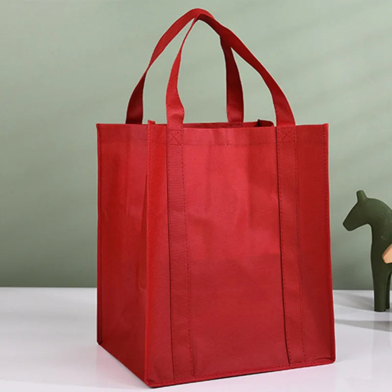 Simple Reusable Shopping Bags For Women Portable Foldable Eco-Friendly Grocery Heavy Duty Handbag Large Capacity Tote Bag