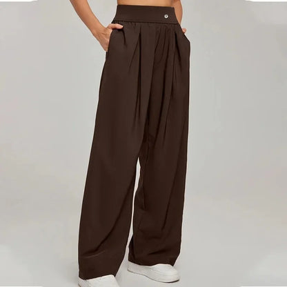 Yoga Sports Pants Women Loose Wide Leg Pants Casual High Waist Fitness Pants
