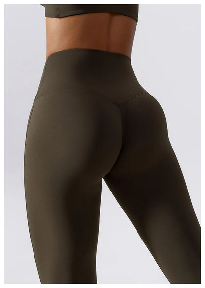 Women's Yoga Pants Nude Feeling Running Speed Dry Buttock Lifting Fitness Pants High Waist Tight Gym Push-Up Sweat Pants