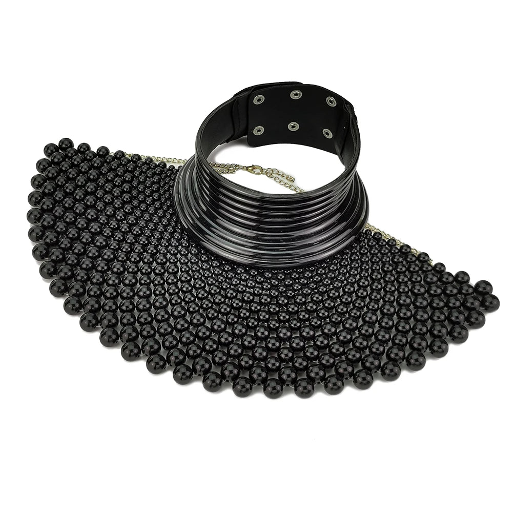 Indian Necklaces for Women Brand African Jewelry Handmade Beaded Statement Collar Beads Choker Necklace Wedding Dress