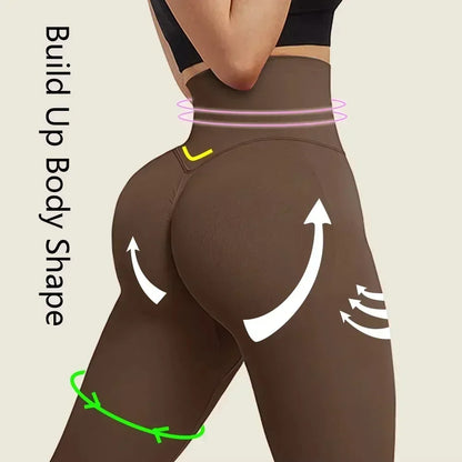 Pilates Stretch Yoga Pants Seamless Fitness Pants Yoga Pants Women's Impact Pants Sports Pants Peach Hip Leggings