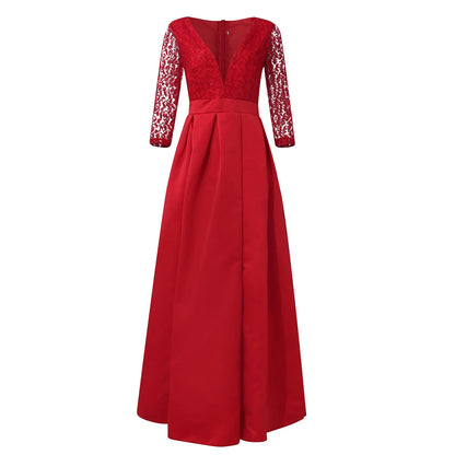 Women'S Elegant Evening Dresses Women'S Fashionable Long Dresses Trailing Evening Dresses Solid Color Floor-Length Dresses