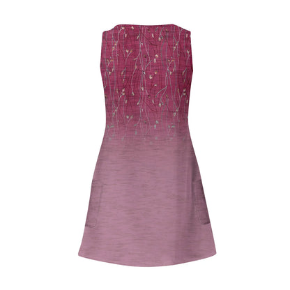 Dresses For Women 2024 Fashion Women'S Casual Print Summer Bohemian Beach Dress With Pockets V Neck Tank Dress Formal Dresses