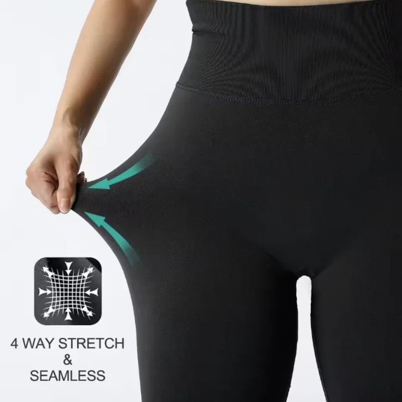 New high-waist yoga trousers for women - belly control leggings, elastic and soft workout pants, comfortable fitness pants”