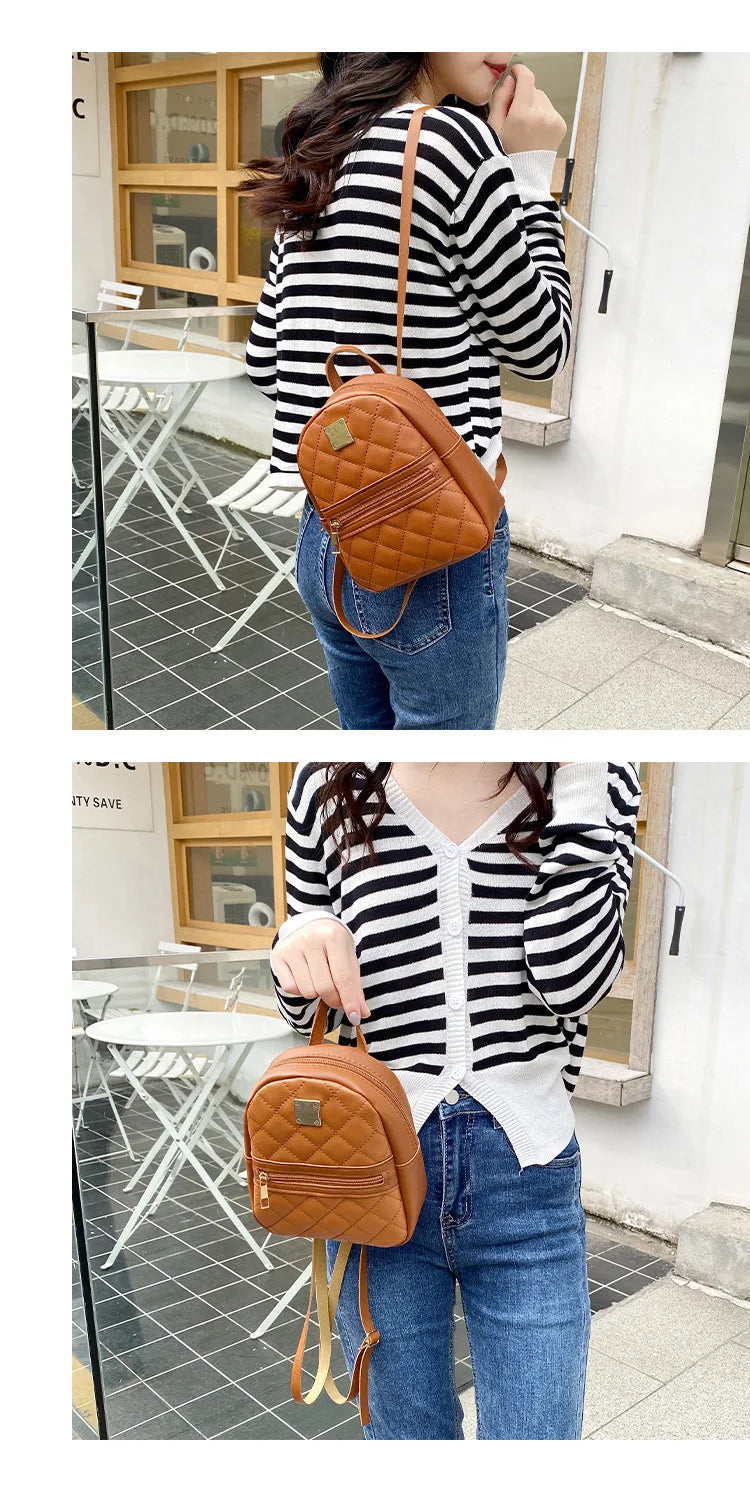 Women's bag 2024 ladies bags double pocket embroidered fashionable small book bag women's shoulder bag