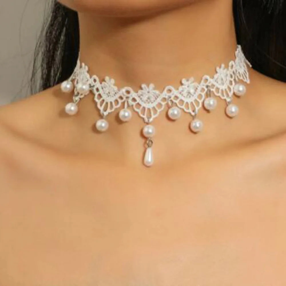 Fashion Black Lace Necklace Sexy Lace Clavicular Chain Gothic Punk Style Personalized Jewelry Accessories Party