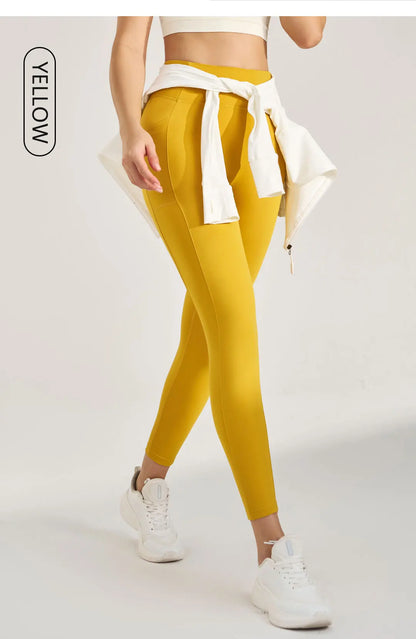 No Embarrassment Line Yoga Pants Women High Waisted Lift Hip Peach Butt Stretch Leggings Sweatpants Pants Long Pants