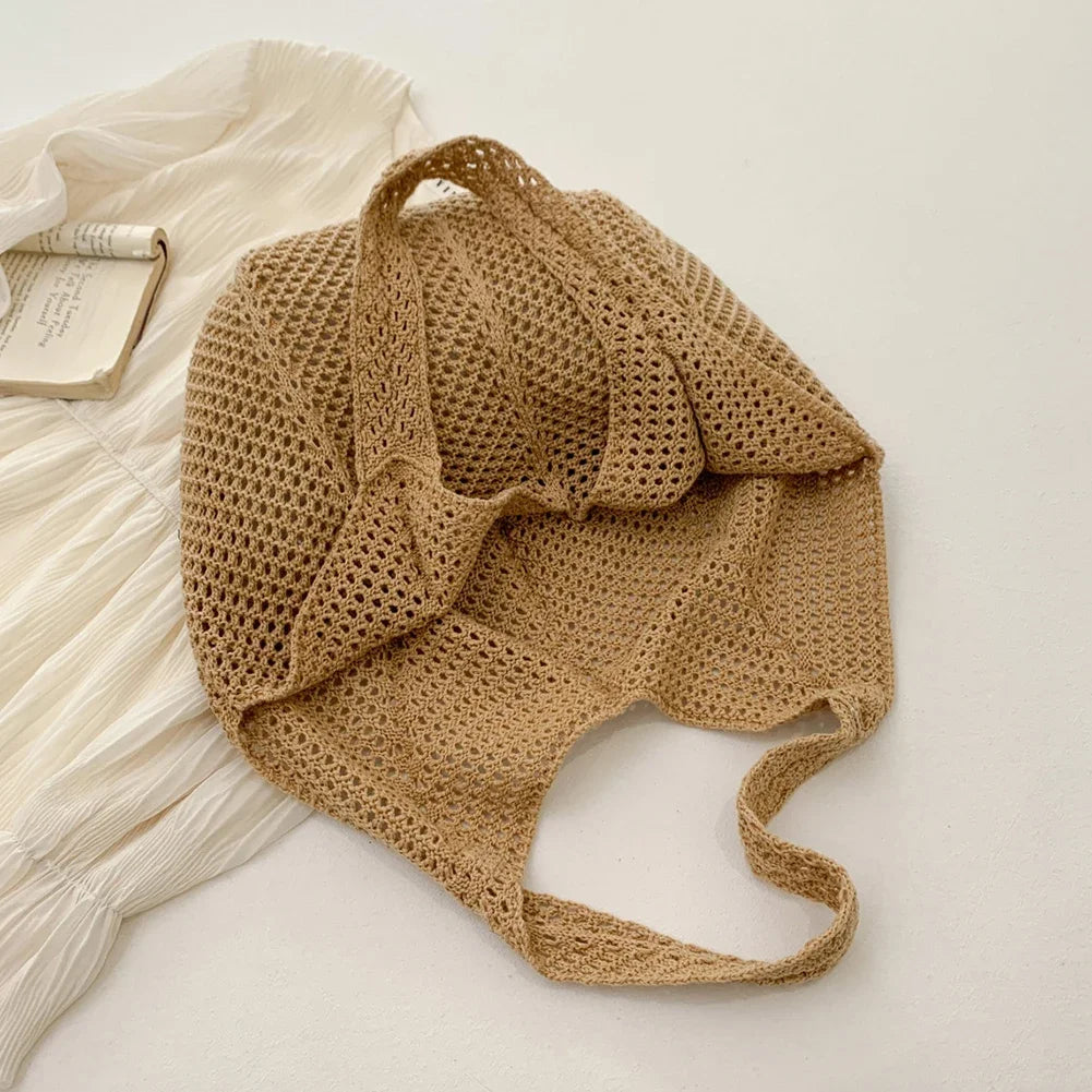 Women's Shoulder Bags Casual Straw Wicker Woven Ladies Handmade Totes Large Capacity Summer Beach Female's Messenger Bag