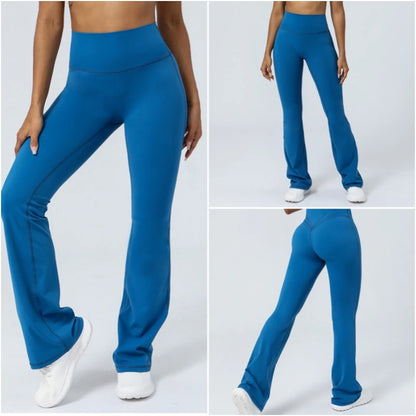 Women Yoga Pants 4 Way Stretch Tummy Control Workout Running Bell Bottom Leggings Long Bootleg Gym Flare Pants Women Sportswear