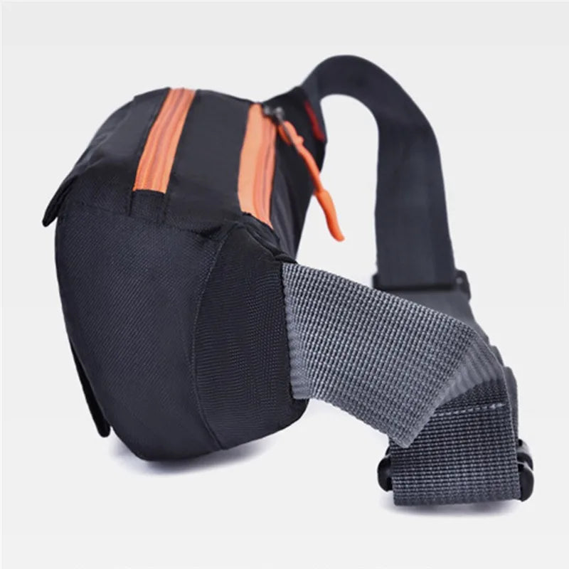 Men's and Women's Universal Models Waist Bag Fashion Crossbody Bags Sports Cell Phone Bags Solid Color Large Capacity Chest Bag