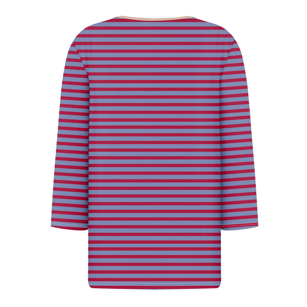 Tops For Women Women'S T Shirt Tee Print Button 3/4 Sleeve Daily Weekend Fashion Basic V Neck Regular Top Ropa De Mujer New