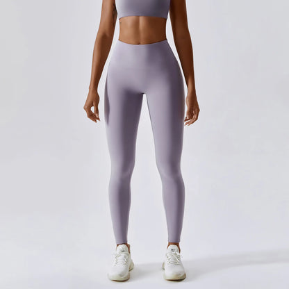 Women's Yoga Pants Nude Feeling Running Speed Dry Buttock Lifting Fitness Pants High Waist Tight Gym Push-Up Sweat Pants