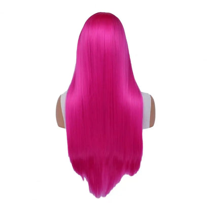 I's a wig Synthetic Blonde Wigs Long Straight Wigs with Bangs for White Black Women Red Pink Black Brown Daily Use Cosplay Wigs
