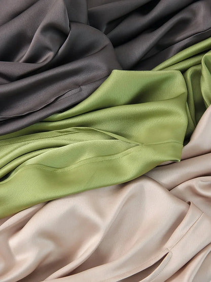 Long Satin Skirts For Women Summer High Quality Skirt With Slit On The Side Silk Elegant Black Maxi Luxury Women's Skirts 2025