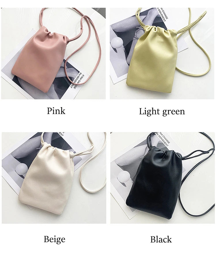 Women Handbags Female Pu Leather Shoulder Bags Large Capacity Crossbody Bags Solid Flap for Women Portable Phone Purse