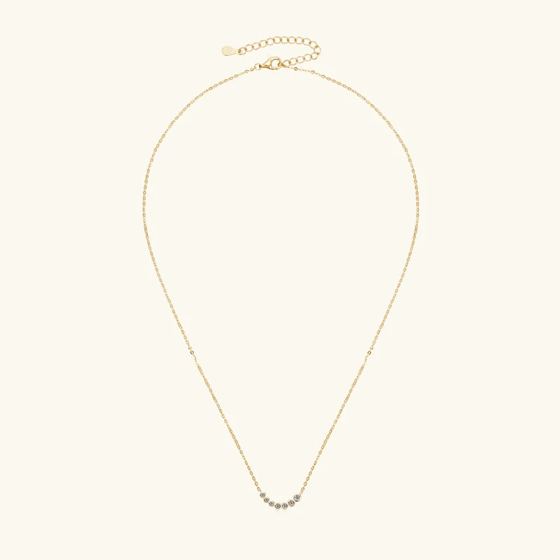 Lnngy Collares Mujer 925 Sterling Silver Clavicle Necklace For Women Exquisited 7 Stones Moissanite Pendant Necklaces Jewellry