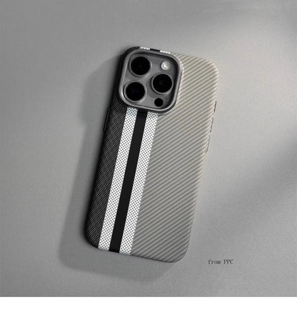 Carbon Fibre Magnetic Phone Case 16 Cover for iPhone 15 14 Pro Max Wireless Charging MagSafe Shell Alloy Camera Ring Armor Funda