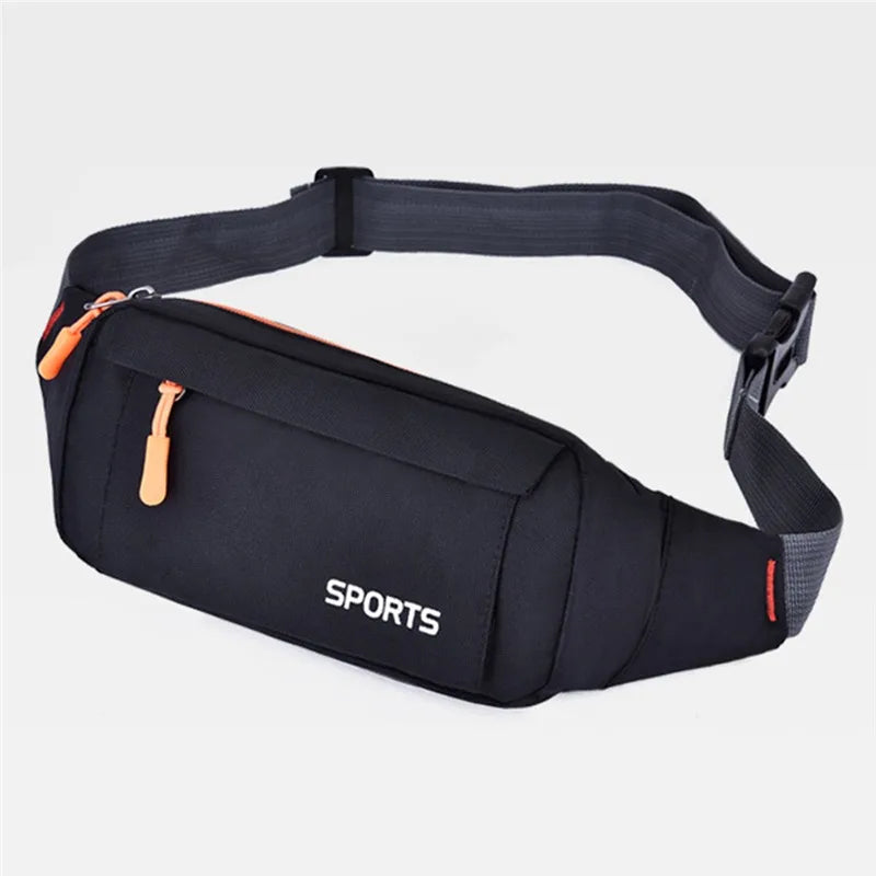 Men's and Women's Universal Models Waist Bag Fashion Crossbody Bags Sports Cell Phone Bags Solid Color Large Capacity Chest Bag