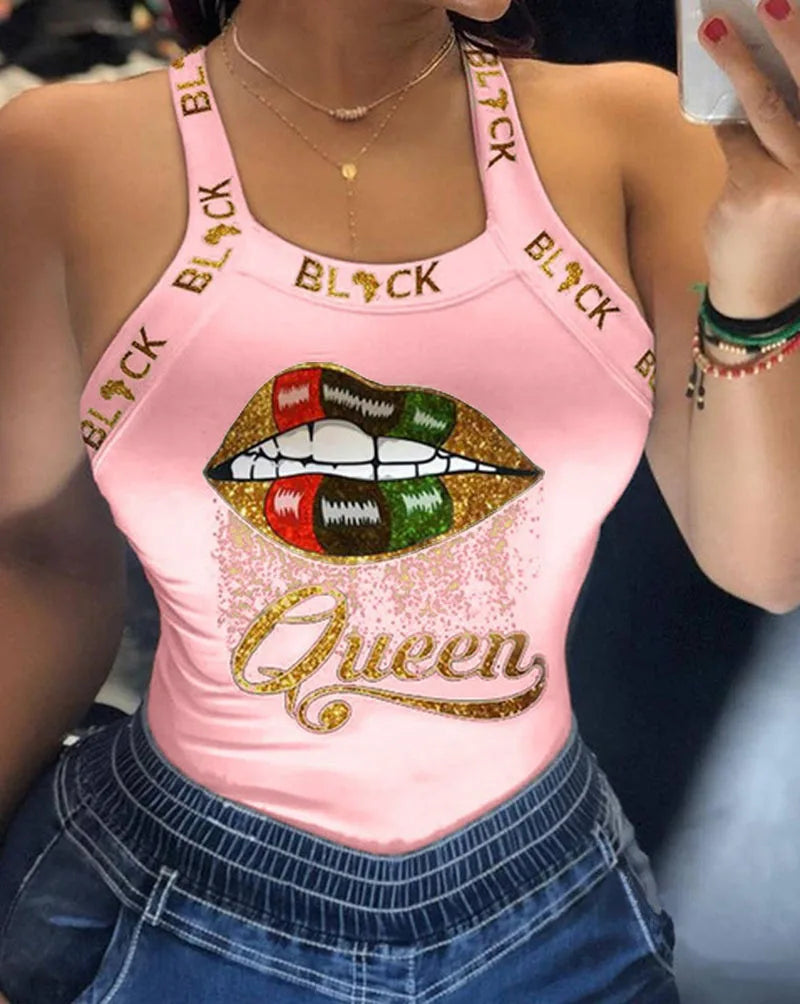 Y2K Vest Sexy Camisole Top Printed Vest 25 Colors Size 6 Spicy Girl Sexy Tight Summer U-Neck Basic Versatile Fashion Camis Tops