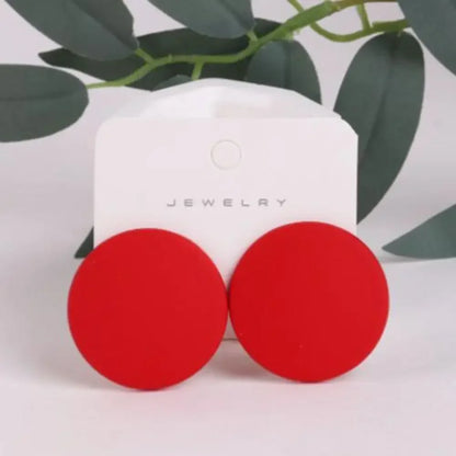 High Quality Exaggerated Acrylic Round Earrings Colorful Dangle Earrings Simple And Versatile Earrings Fashion Earrings
