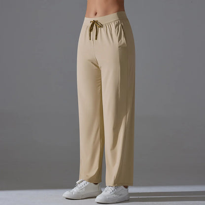 Sunscreen Yoga Pants For Women Straight UV Protection Leg Sweatpant Loose Tracksuit Wide Leg Outdoor Gym Runing Casual Clothes