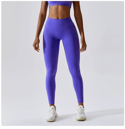 Women's Yoga Pants Nude Feeling Running Speed Dry Buttock Lifting Fitness Pants High Waist Tight Gym Push-Up Sweat Pants