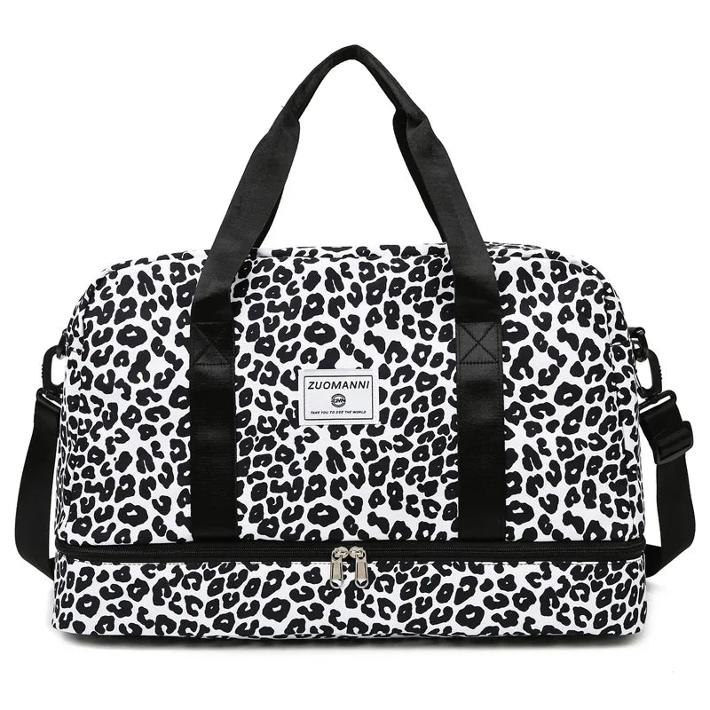 Large Gym Duffel Bag for Women and Men Travel Bag with Shoe and Wet Clothes Compartments Carry On Shoulder Tote Bags