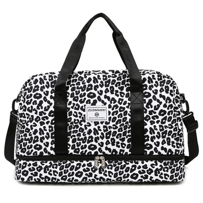 Large Gym Duffel Bag for Women and Men Travel Bag with Shoe and Wet Clothes Compartments Carry On Shoulder Tote Bags