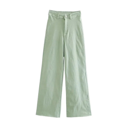 2023 New Women's Wear High Quality Fashion High Waist Straight Slender Wide Leg Jeans
