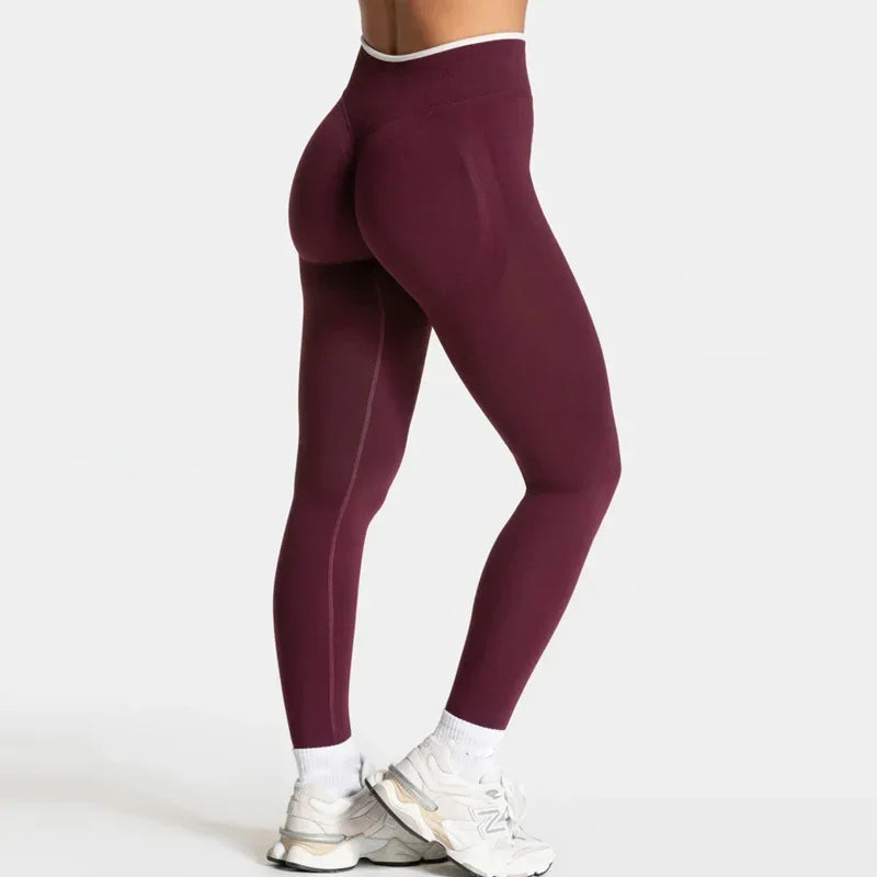 New Seamless Yoga Legging for Women Scrunch Butt Lifting Gym Legging Workout Yoga Pants Low Ribbed Waistband Sports Tights