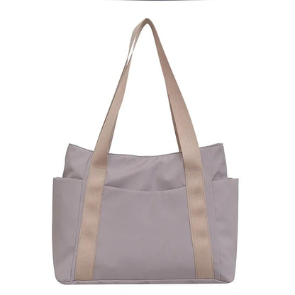 Women's Bag Solid Color Tote Bag Commuting Shoulder Bag Leisure Simple Mommy Go Out Bag Large Capacity Nylon Handbag