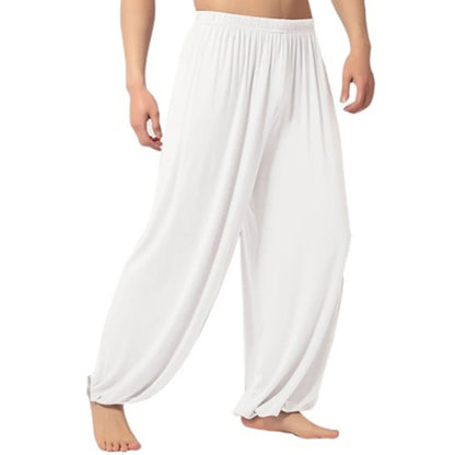 Yoga Pants Men\'s Casual Solid Color Baggy Trousers Belly Dance  Harem  Slacks sweatpants Trendy Loose  Clothing