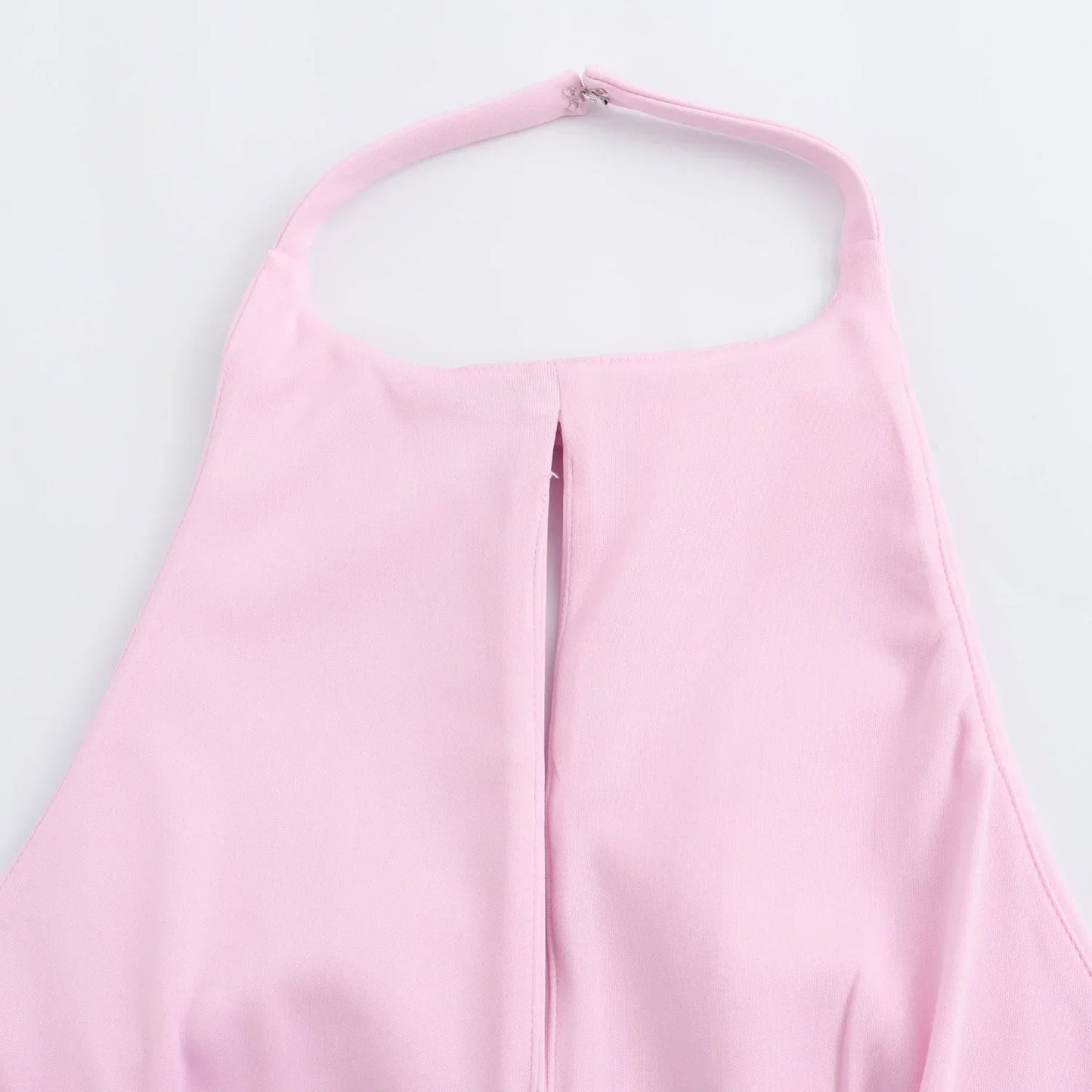 Bow Backless Vest Women Summer Sleeveless Halter Hollow Top Elegant Slim Skirt New Y2k Female Tanks Short Top Office