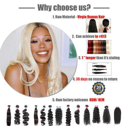 Body Wave Unproccessed Virgin Human Hair Bundles 1pc High Quality One Donor Hair Weave Raw Virgin Hair Weft for Women Natural