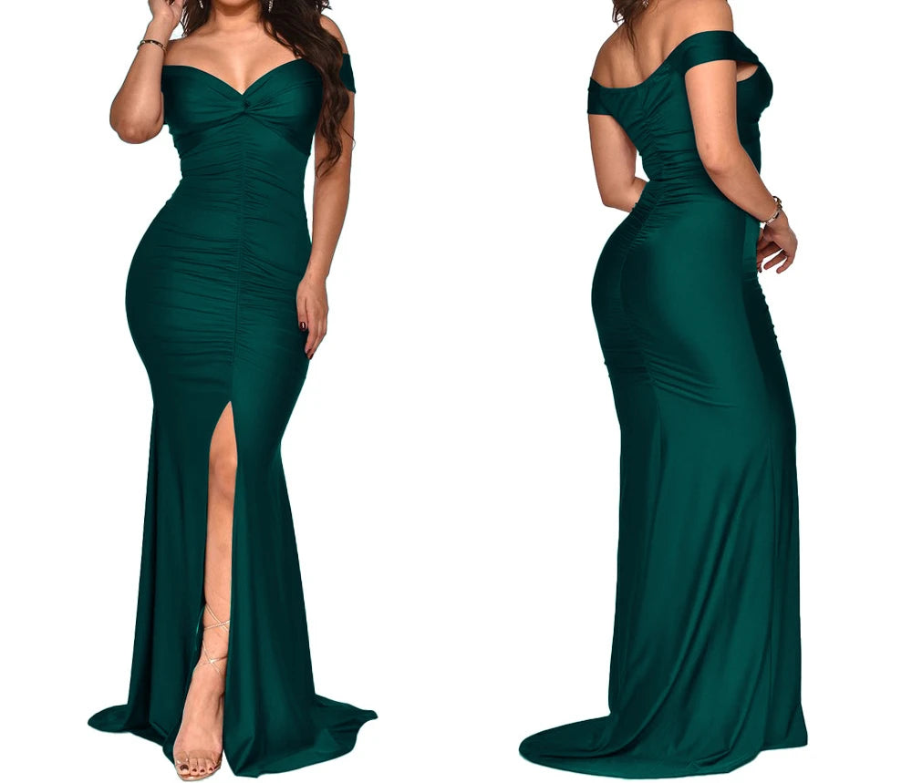 Women Long Dresses Sexy Backless Bodycon Evening Dresses Nightclub Maxi Dress Cocktail Birthday Party Welcome Prom Dress XSY039