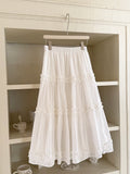 Sweet Skirts Women Summer Elastic Waist Solid Color Loose A-Line Skirt for Sweet Girls Kawaii Clothes
