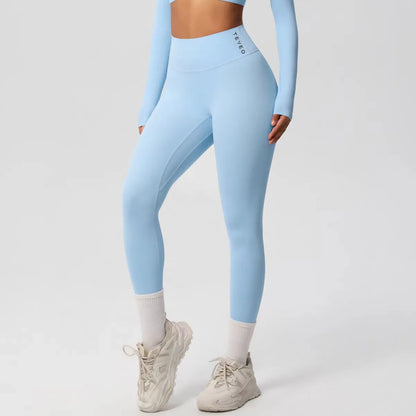 2025 Women's Alphabet Yoga Pants Double-sided High-waisted Quick-drying Fitness Wear Outdoor Running Leggings TEVEO summerr