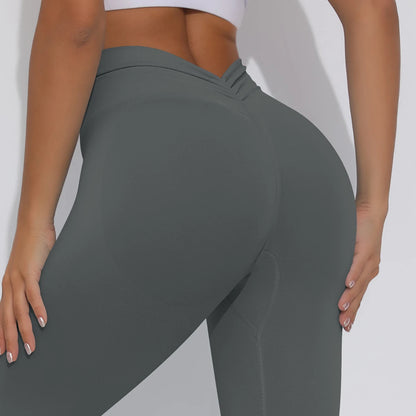 V Butt Yoga Pant Women Fitness Running Pants Tummy Control Slimming Booty Leggings Quick Drying Cycling Workout