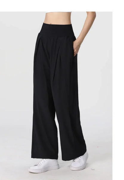 Yoga Pants Women's Loose Running Casual Pants Spring Summer Breathable Wide Leg Flare Outer Wear Sweatpants