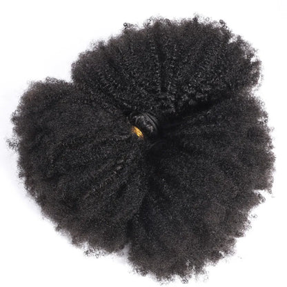 Raw Indian  Human Hair Weave Bundles 1/3/4 Bundles Deal Afro Kinky Curly Bundles Natural /Jet Black Remy Wavy Hair Extensions